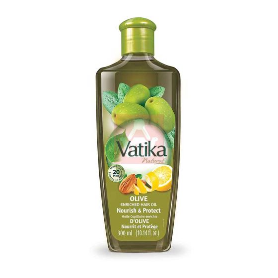 Vatika Naturals Olive Enriched Hair Oil Nourish and Protect 300ml - Image 1